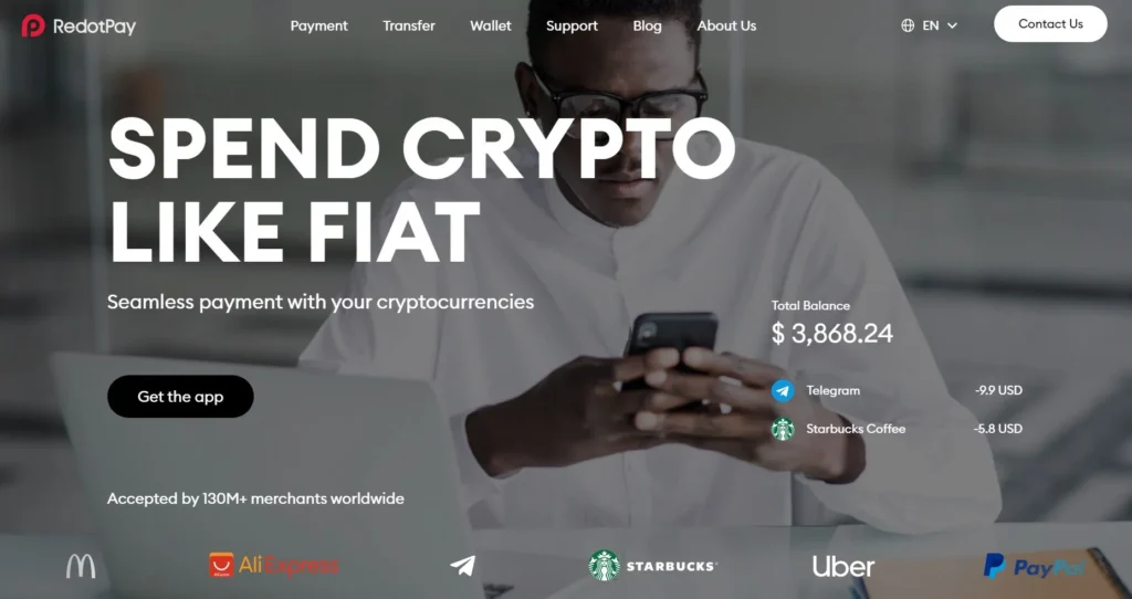 التسجيل في RedotPay